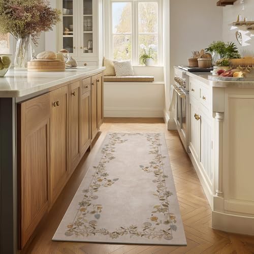 Washable Kitchen Rugs Non Slip: 2x6 Hallway Runner Rug Floral Carpet Runner by palohom