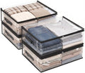 Blanket Storage Bags 4 Pack 35L Clear Plastic Clothes Closet Organizer by Fixwal
