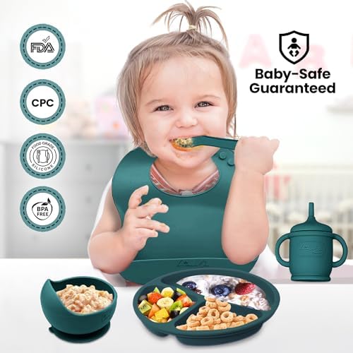 Silicone Baby Feeding Set, Baby plates and bowls Set - Image 4