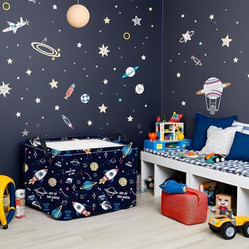 Rectangular Space Basket for Boys Baby Storage Basket Storage Bin Organizer Box - Image 4