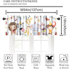 Cartoon Animals Valance Curtain Birthday Party Decor Forest Animals Gift Zebra - Image 2