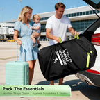 Large Stroller Bag for Airplane: 47"H x 24"W x 15"D Travel Stroller Cover - Image 3