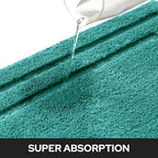 HOMEIDEAS Bathroom Rugs Sets 2 Piece, Super Soft Non Slip Bath Mat Teal - Image 4