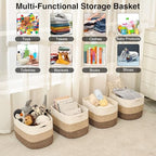 ICERZCZ Storage Baskets for Organizing & Shelves, Woven Cotton Rope - Image 4