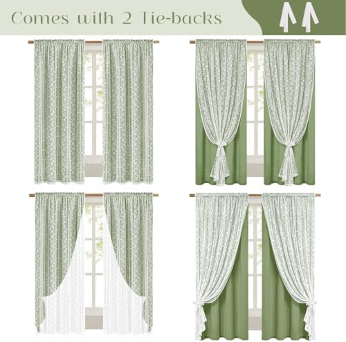 ASPMIZ Sage Green Linen Curtains - Image 3