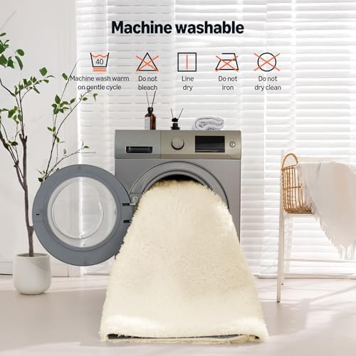 Amazon Basics Fluffy Washable Area Rug, Shaggy Carpet - Image 6