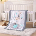 Mini Crib Bedding Set Boy, 3 Piece Baby Bedding Set Nursery Bedding Set Elephant - Image 2