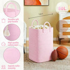 Artfeel Laundry Basket, Woven Cotton Rope Laundry Hamper, 80L Versatile Storage - Image 2