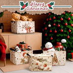 4pcs Christmas Storage Basket Fabric Laundry Baskets - Image 4