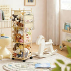 Thick&Thin Stuffed Animal Storage & Organizer, Wooden Zoo Toy Holder - Image 2
