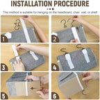 Bedside Caddy, Bedside organizer, Hanging Organizers - Image 3