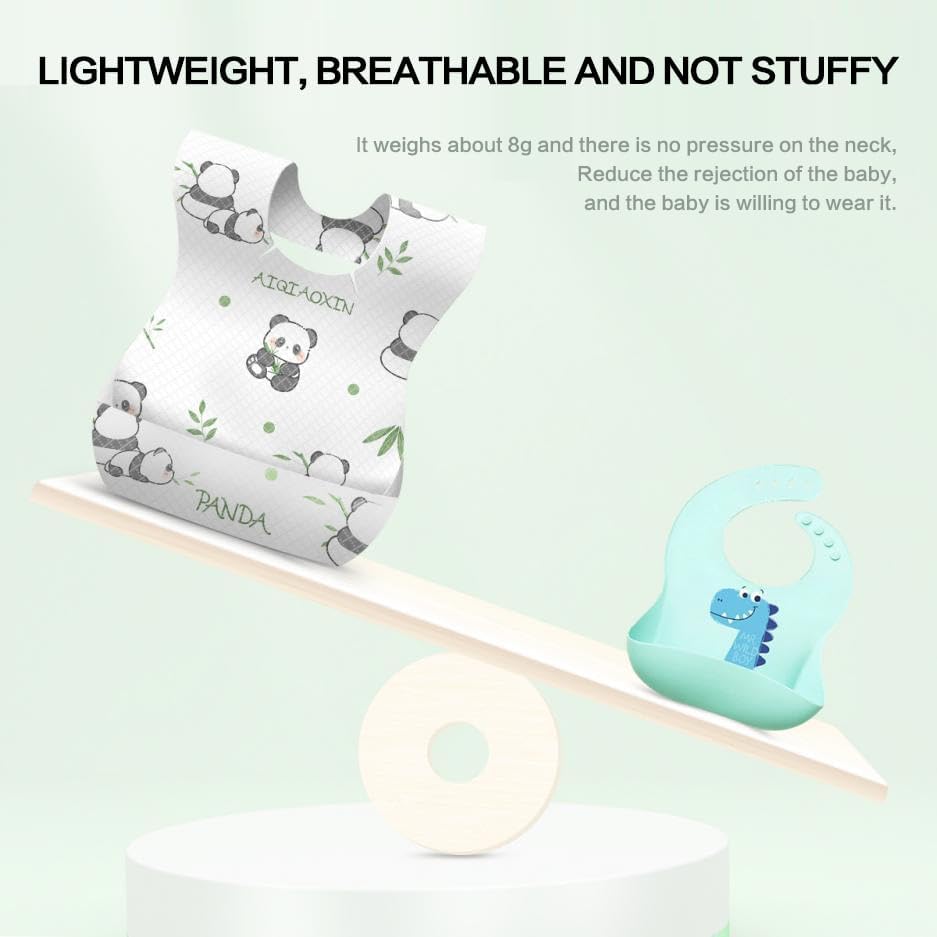 30/60pcs Baby Disposable Bibs-Individually Packaged, Leak Proof and Convenient - Image 3
