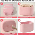 ICERZCZ Storage Baskets for Organizing Shelves, Woven Cotton Rope Baskets for - Image 7