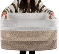 OIAHOMY Blanket Basket Laundry Basket Dog Toy Basket 75L Gradient Brown by MasterofSpaceOptimization