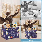 Space Room Decor Kid Storage Box, Boys Astronaut Planets Stars Organizer Toy - Image 2