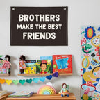 Brothers Make The Best Friends Banner, Boys Room Decor, Toddler Boy Linen - Image 7