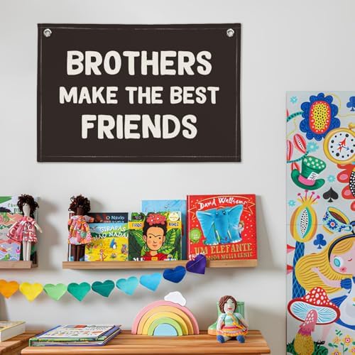 Brothers Make The Best Friends Banner, Boys Room Decor, Toddler Boy Linen - Image 7