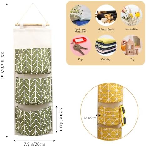 3-Pack Wall Hanging Storage Bags – Over-the-Door Organizers - Image 2