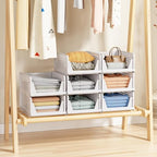 caktraie 5 Pack Stackable Closet Storage Basket - Image 5