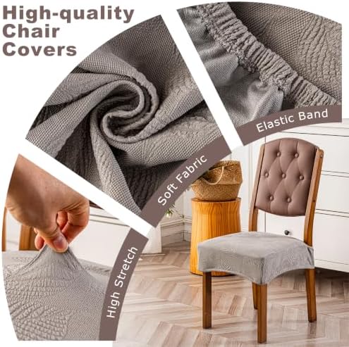 Genina Waterproof Chair Covers Set of 4, Stretch Chair Cover - Image 2