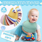Mepase Silicone Bibs Waterproof Silicone Baby Bibs - Image 6