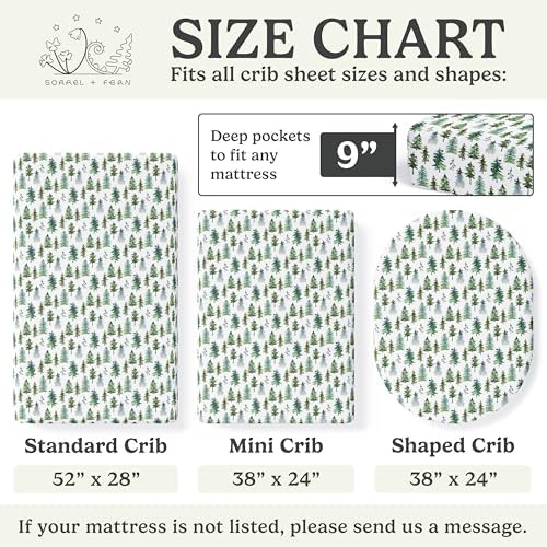 Sorrel + Fern Baby Crib Sheets Neutral, Fitted 2-Pack - Image 5