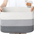 danpinera Large Woven Basket 25’’*16’’*16’’ 108L Woven Baskets by danpinera