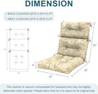DYTXIII Outdoor High Back Chair Cushions Set of 2, Water Repellent Tufted - Image 3