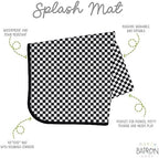 BapronBaby Black Checkerboard Waterproof Splash Mat Catch All Floor Cover - Image 4