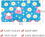 Shower Mat Non Slip, Cows Daisies Pattern Anti Slip Bath Mat - Image 4