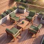 8Pcs Patio Cushion Covers Stretch Outdoor Furniture Protector Slipcovers - Image 6
