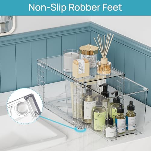 Vtopmart Clear Stackable Storage Drawers, 6 Pack Medium Organizer Set - Image 5