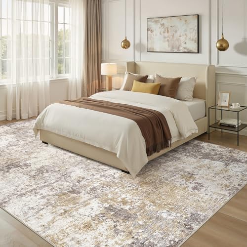 Nakagishi 10X14 Area Rugs for Living Room: Washable Modern Abstract Rug - Image 4