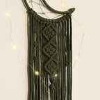 Boho Macrame Wall Hanging, Crochet Moon Star Dream Catcher - Image 3