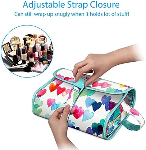 FINTIE Portable Toiletry Cosmetic Travel Bag Hanging Makeup Organizer - Image 3