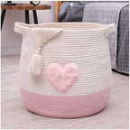Large Cotton Rope Basket, Woven Storage Basket by childishness+ndup