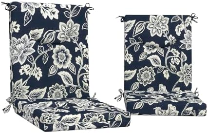 DYTXIII Outdoor High Back Chair Cushions Set of 2, 44x20 in Water Repellent by DYTXIII