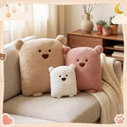 Wengik 3 Pcs Bear Plush Pillow Set Funny Stuffed Animal Throw Pillows - Image 5
