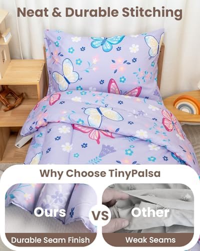 TinyPalsa 4-Piece Toddler Bedding Set, Toddler Bed Comforter Set - Image 5