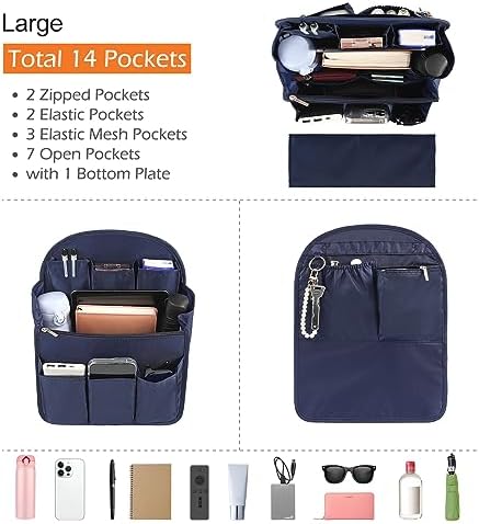 Surblue Backpack Organizer Insert Liner Hanging Travel Rucksack Purse and - Image 3