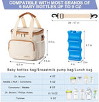 Breastmilk Cooler Bag with Ice Pack Fits 6 Baby Bottles up to 9 Ounce, Breast - Image 3