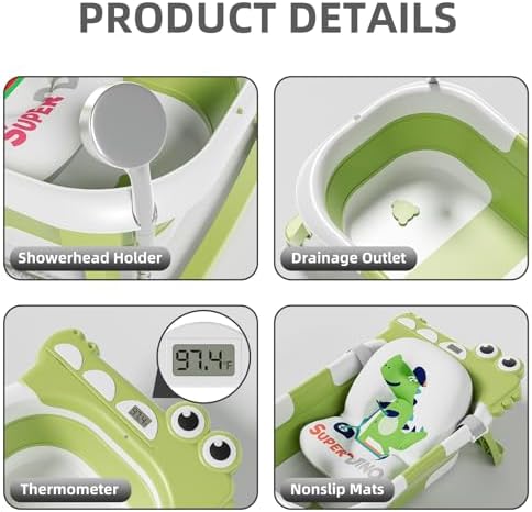 Collapsible Baby Bathtub for Newborn, Foldable Baby Bath Tub - Image 5