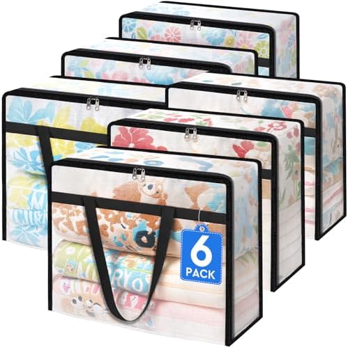 TasticTotes 6 Pack Clear Storage Bags by Unknown