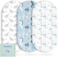 Yoofoss 3-Pack Bassinet Sheets for Boys Girls Universal Fit by YOOFOSS