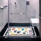 Shower Mat Non Slip 26.8 x 15.1 Inches, Dog Paws Bathtub Mat Shower Stall Mats - Image 6