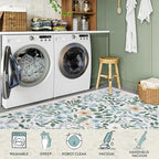 Lahome Blue and Green Boho Rugs - Image 4