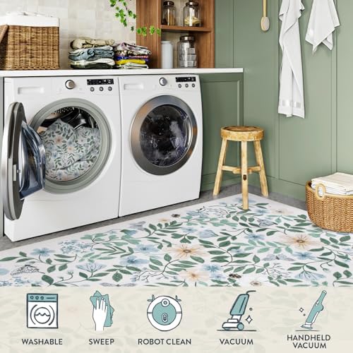 Lahome Blue and Green Boho Rugs - Image 4