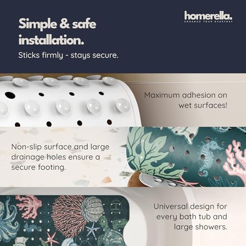 homerella Bathtub Mat Non Slip Kids 40x16 Baby Bath Mat Non Slip Anti Mold - Image 4