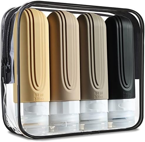 Mrsdry Travel Bottles for Toiletries, Tsa Approved 3oz Travel Size Containers by Mrsdry