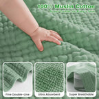 Muslin Hooded Baby Towels 2 Pack, 100% Cotton Baby Bath Towels - Image 3